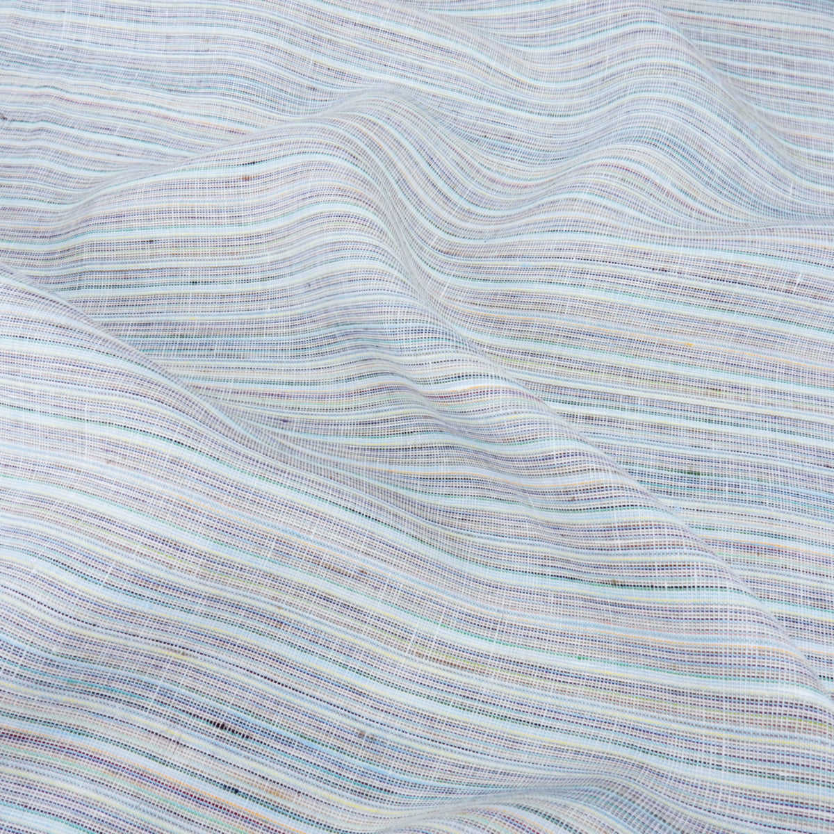 Premium 100% European Linen Yarn Dyed Muted Stripe Fabric ALLF1-956 Opal