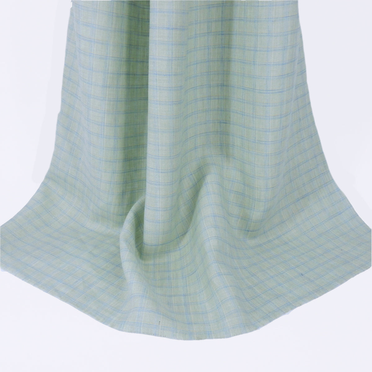 Premium 100% European Linen Yarn Dyed Plaid Fabric ALLF1-953 Soft Fern