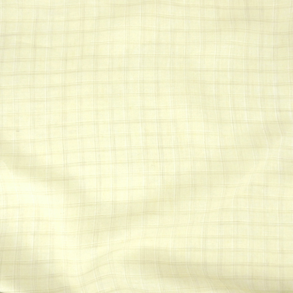 Premium 100% European Linen Yarn Dyed Plaid Fabric ALLF1-967 Creamy Butter Yellow