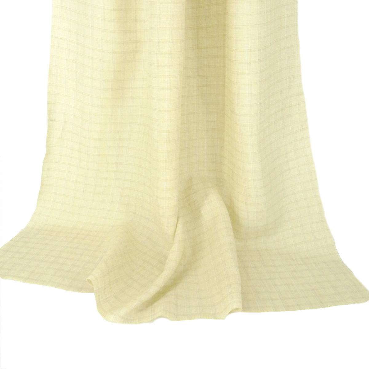 Premium 100% European Linen Yarn Dyed Plaid Fabric ALLF1-967 Creamy Butter Yellow