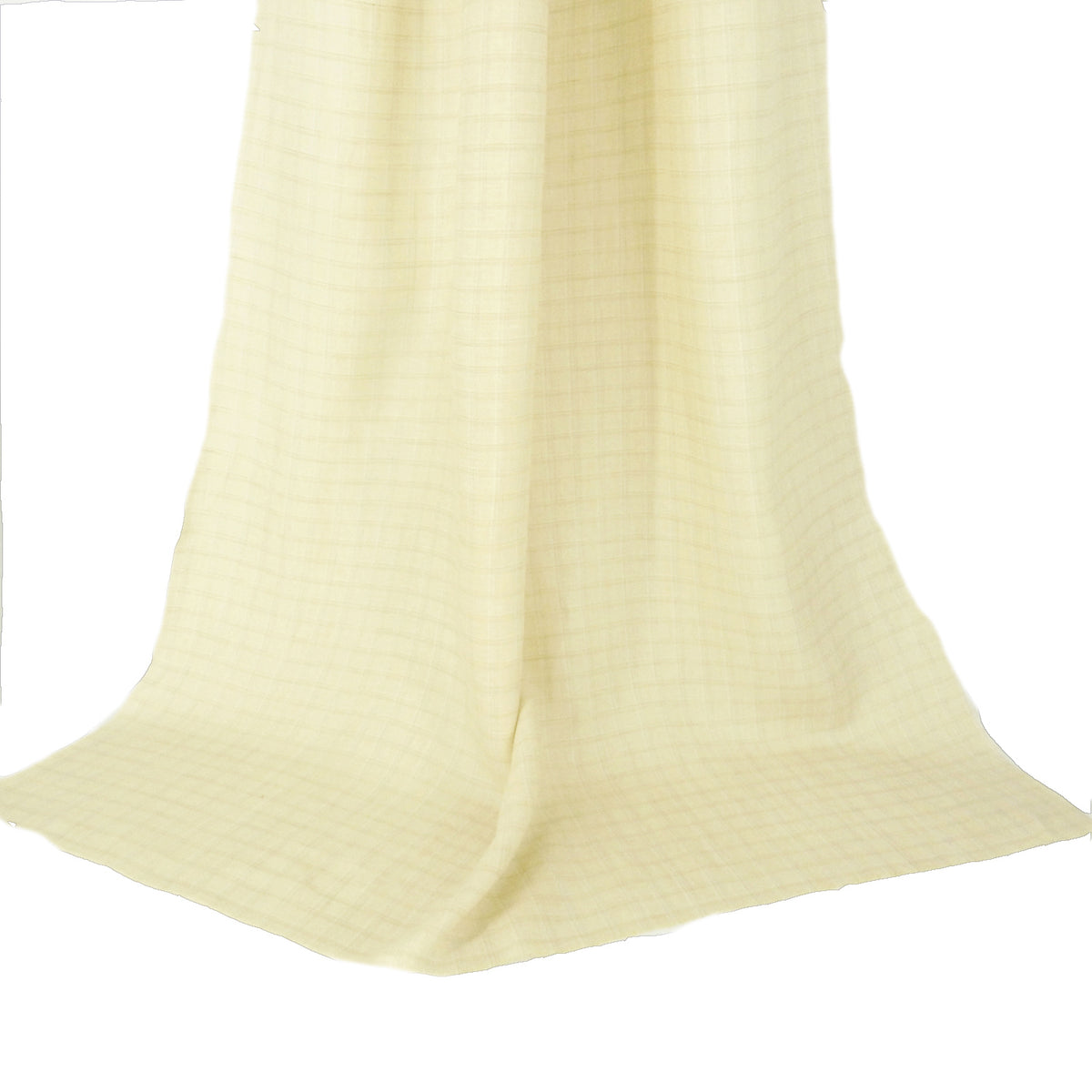 Premium 100% European Linen Yarn Dyed Plaid Fabric ALLF1-967 Creamy Butter Yellow