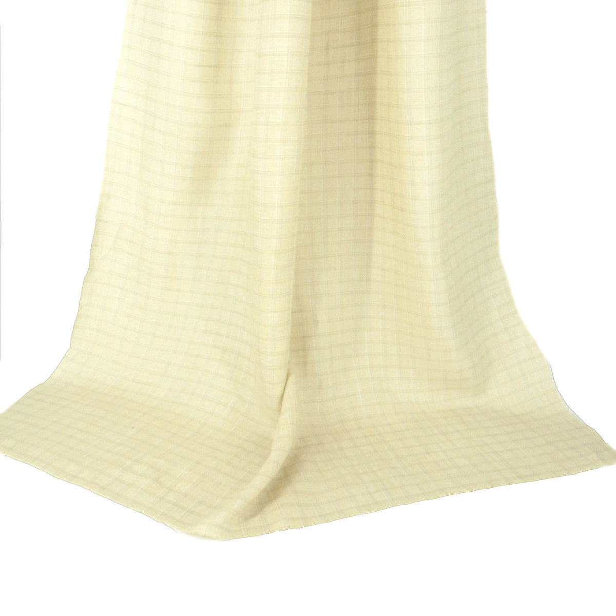 Premium 100% European Linen Yarn Dyed Plaid Fabric ALLF1-967 Creamy Butter Yellow