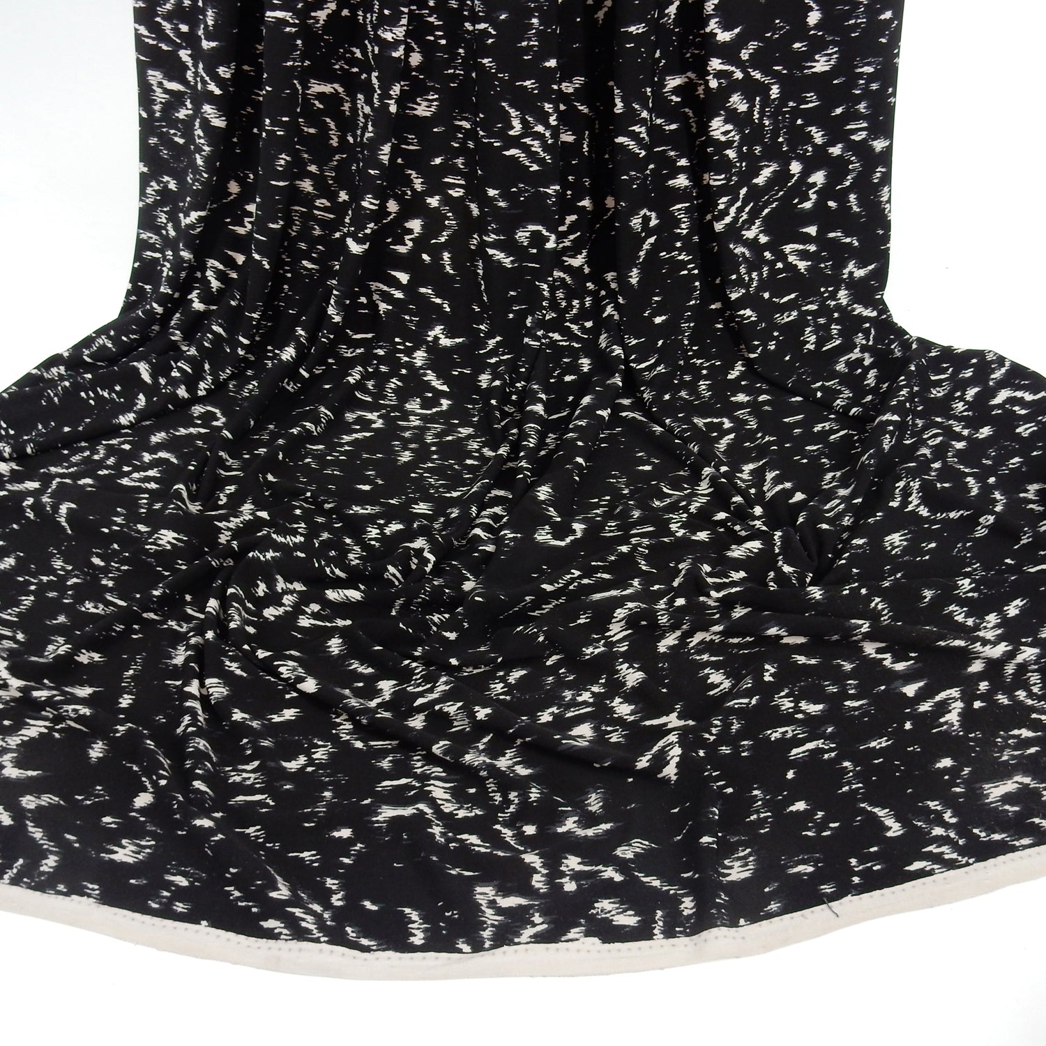 ITY Jersey Knit Fabric 307 Skin Black and Dove Grey