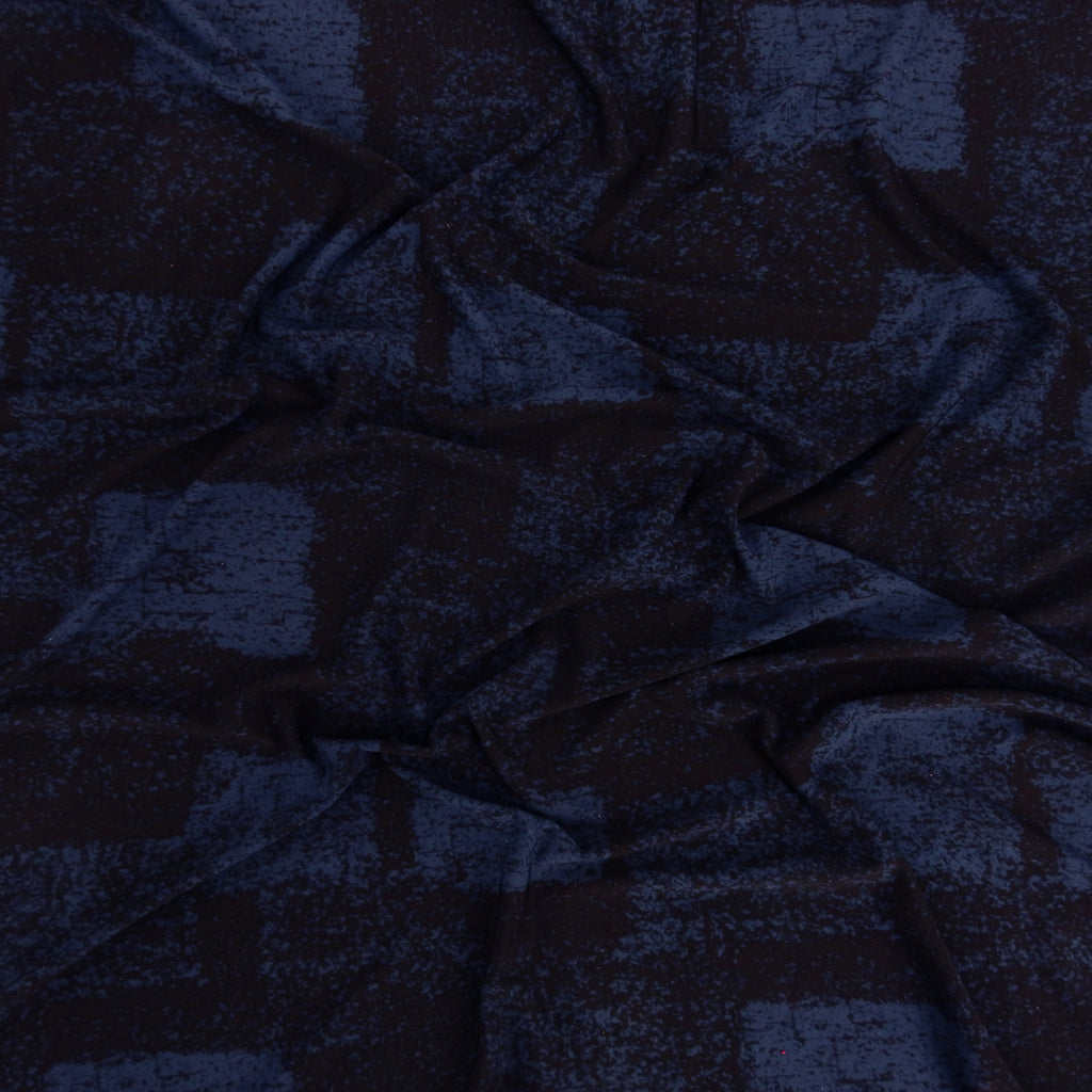 ITY Jersey Knit Fabric 309 Blue & Black