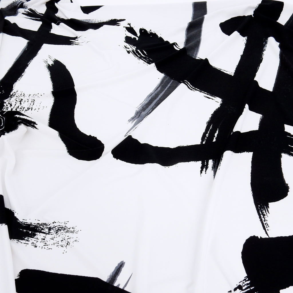 ITY Jersey Knit Fabric 312 Black & White