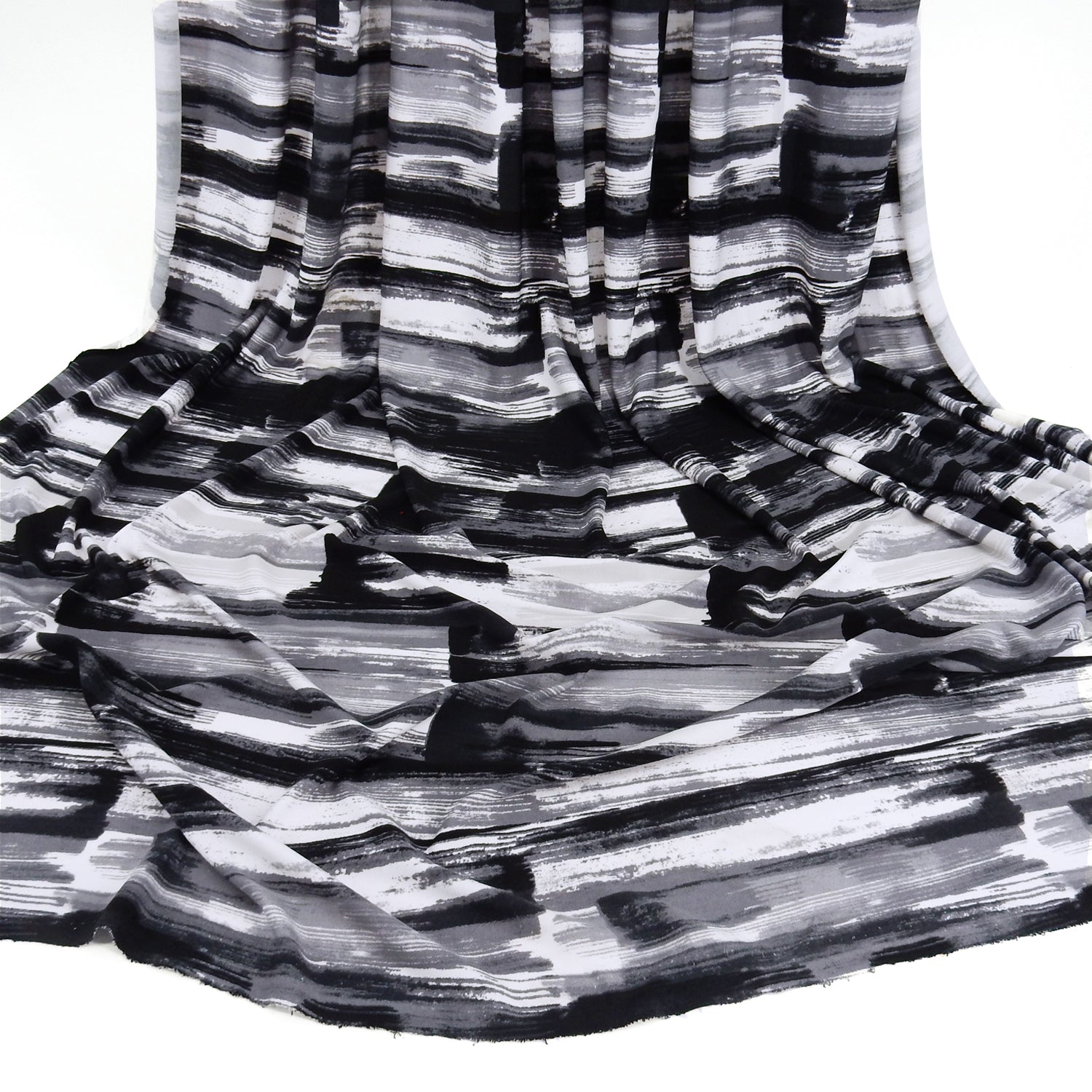 ITY Jersey Knit Fabric 313 Black/White/Grey