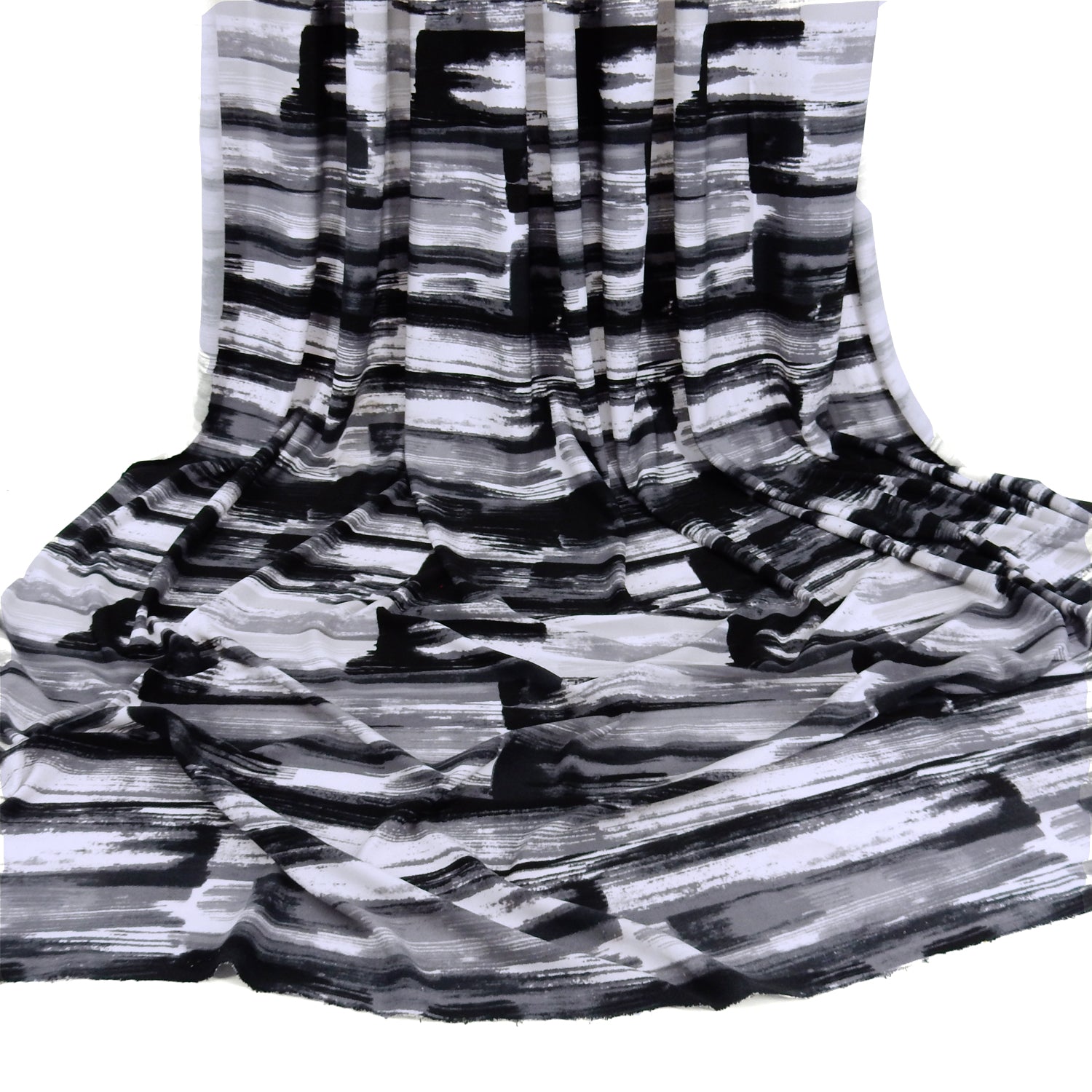 ITY Jersey Knit Fabric 313 Black/White/Grey