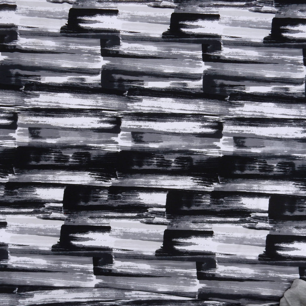 ITY Jersey Knit Fabric 313 Black/White/Grey