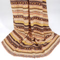 Dusty Gold Geo Stripe Harmony Linen-Rayon Fabric 299