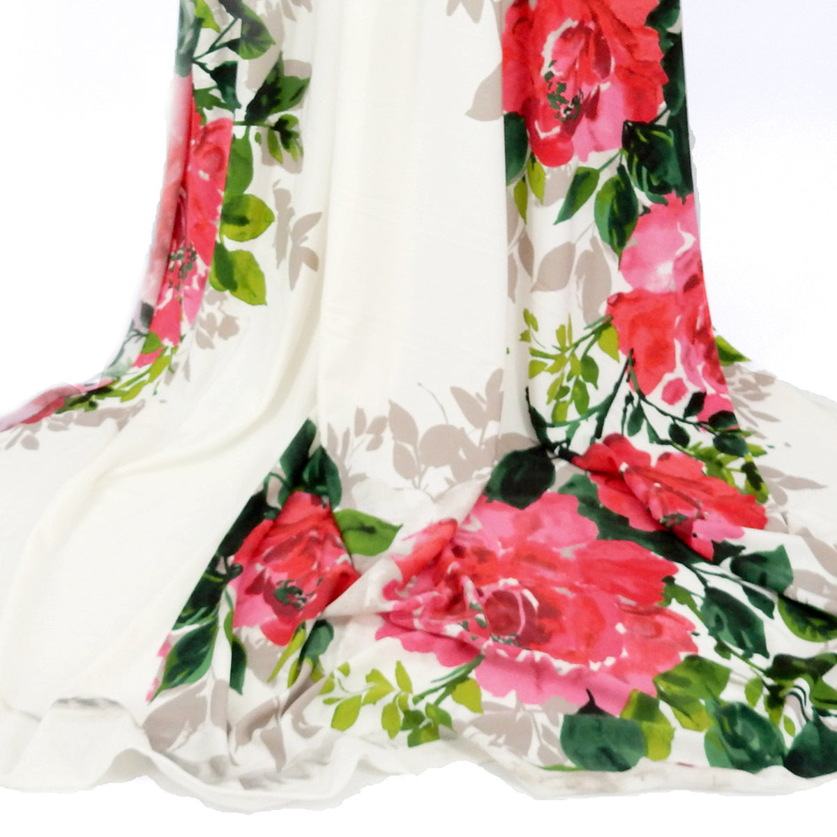Silky Smooth Dress Weight Couture Rose Print Fabric - CLF1-846 Rose