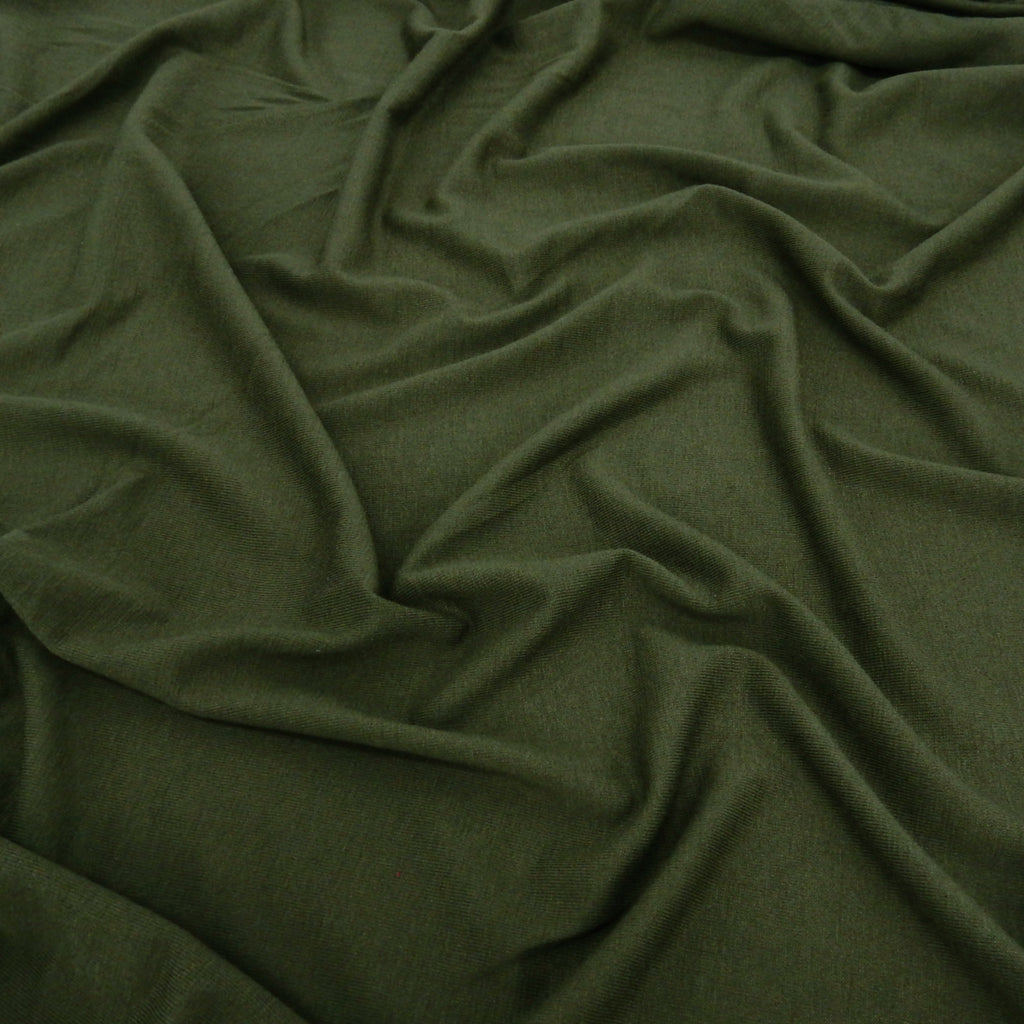 Lightweight Rayon Jersey Fabric 136 Olive Green