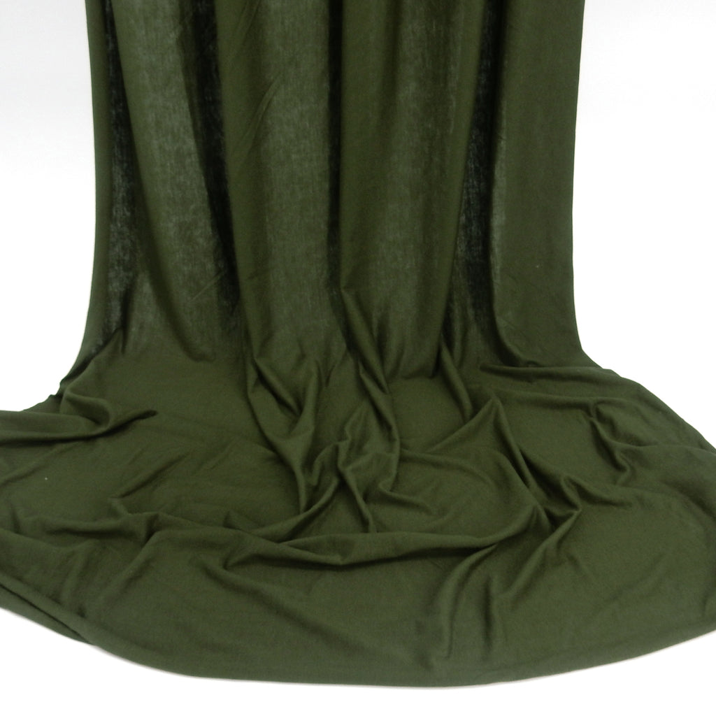 Lightweight Rayon Jersey Fabric 136 Olive Green