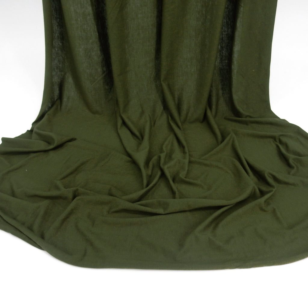 Lightweight Rayon Jersey Fabric 136 Olive Green