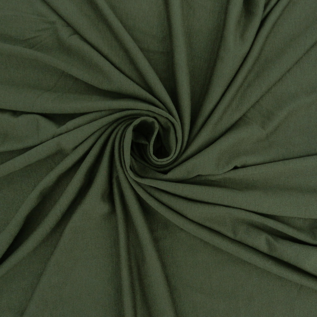 Lightweight Rayon Jersey Fabric 136 Olive Green