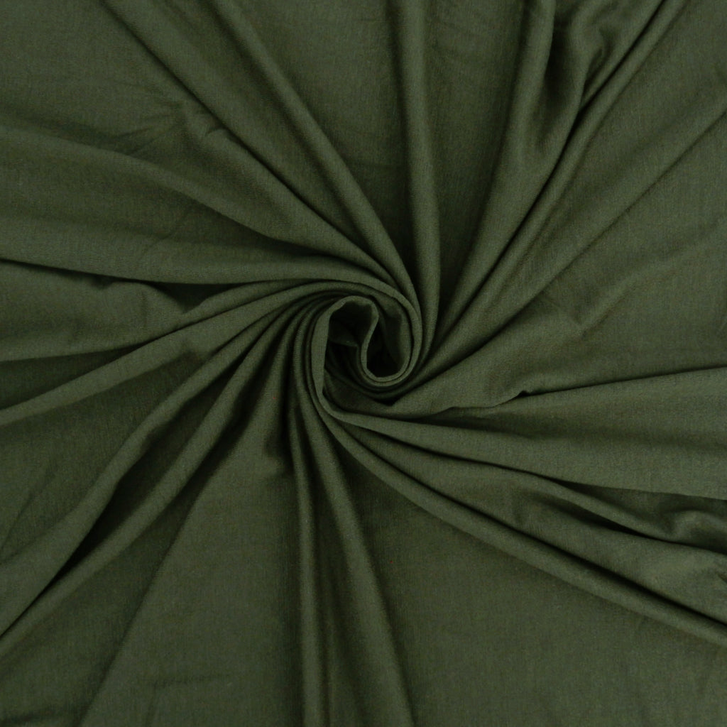 Lightweight Rayon Jersey Fabric 136 Olive Green