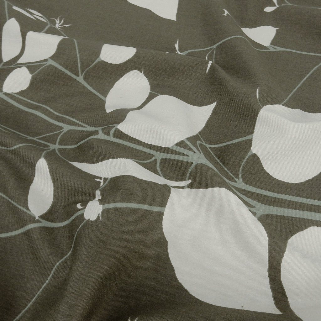 Taupe Gardenia Printed 7-Ounce Cotton Duck Fabric 300