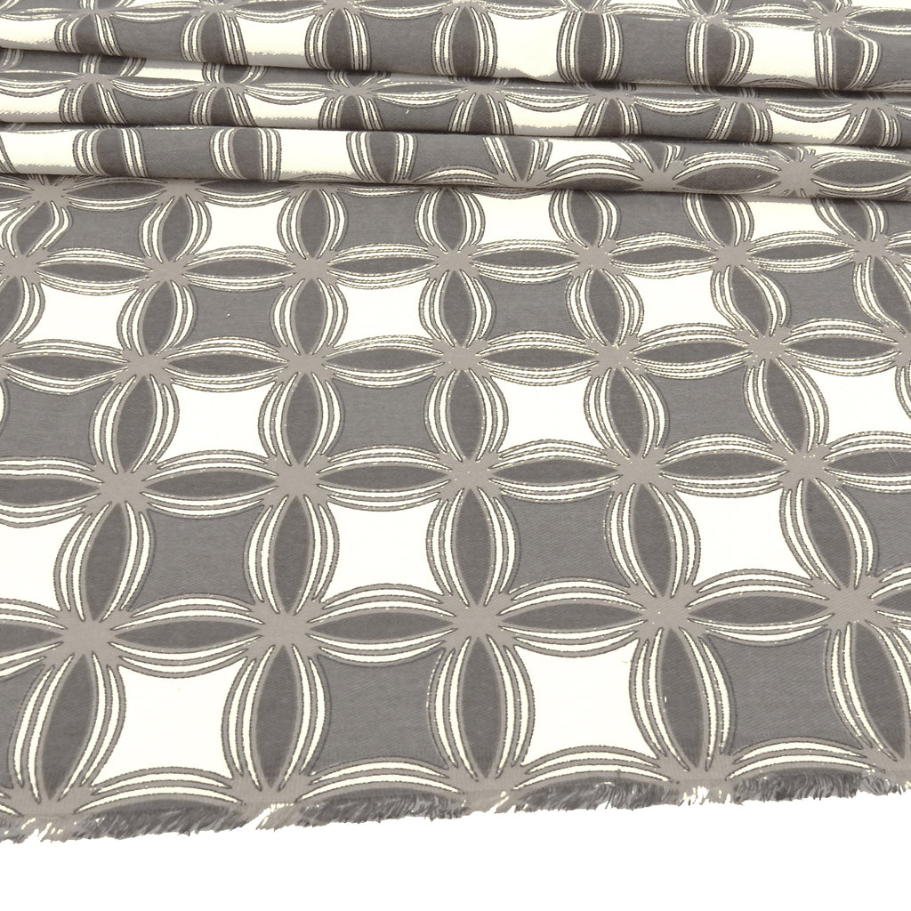 Taupe &amp; Grey Neutral Infinity Printed 7-Ounce Cotton Duck Fabric 295