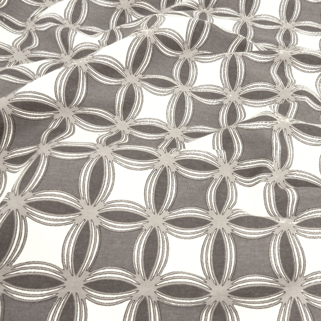 Taupe &amp; Grey Neutral Infinity Printed 7-Ounce Cotton Duck Fabric 295